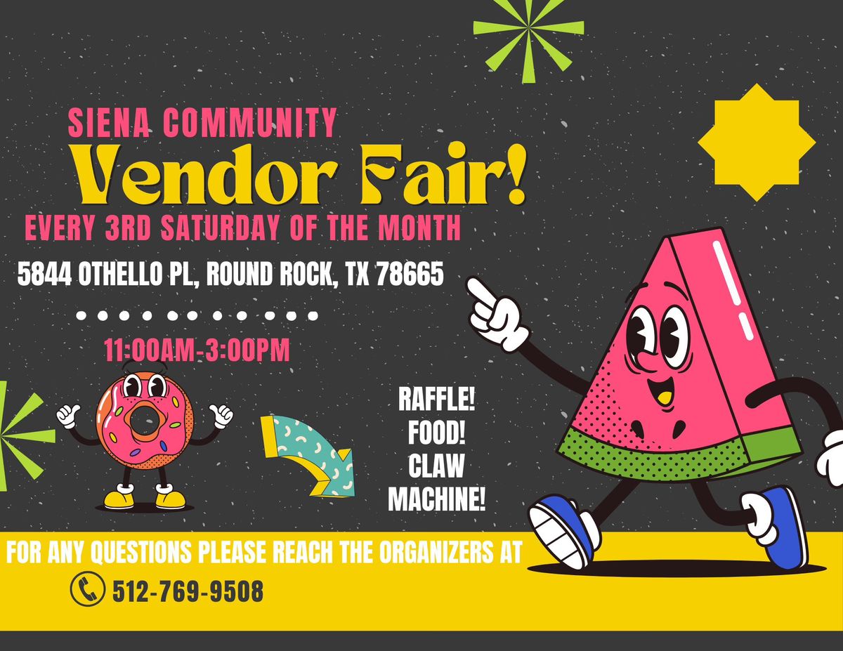 SIENA COMMUNITY Vendor Fair