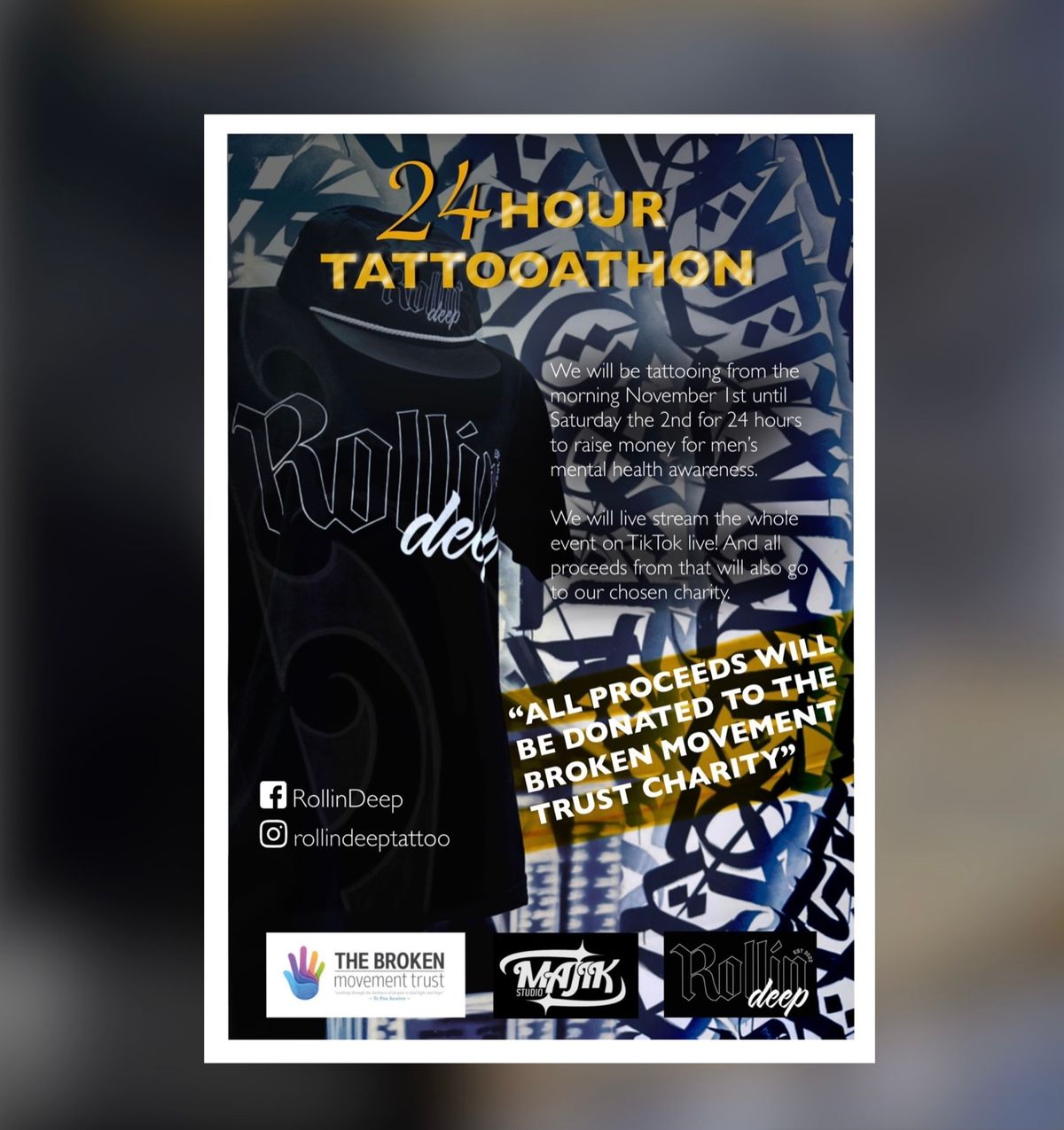 24hr TATTOATHON fundraiser 