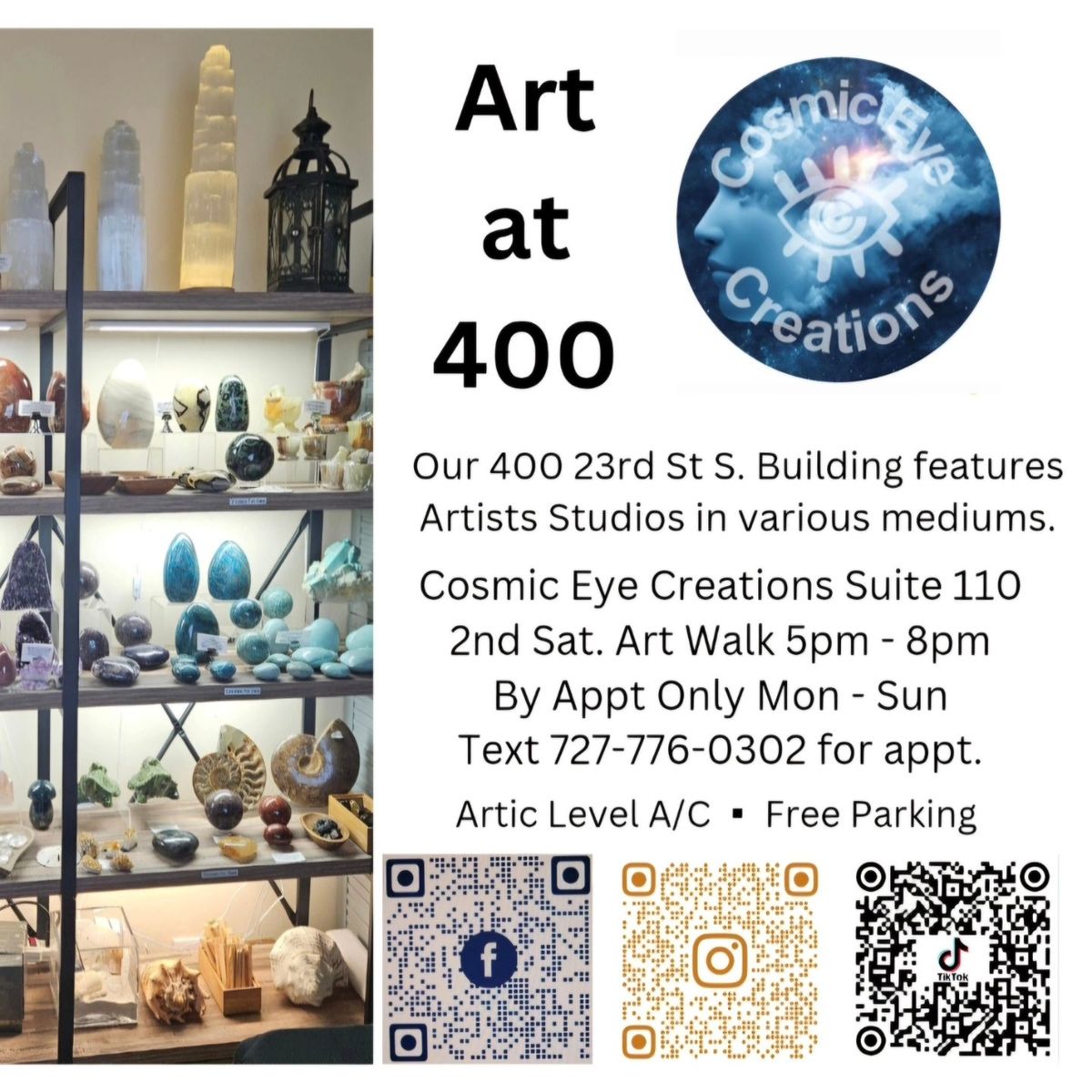 Art at 400 Studios 2nd Sat Artwalk