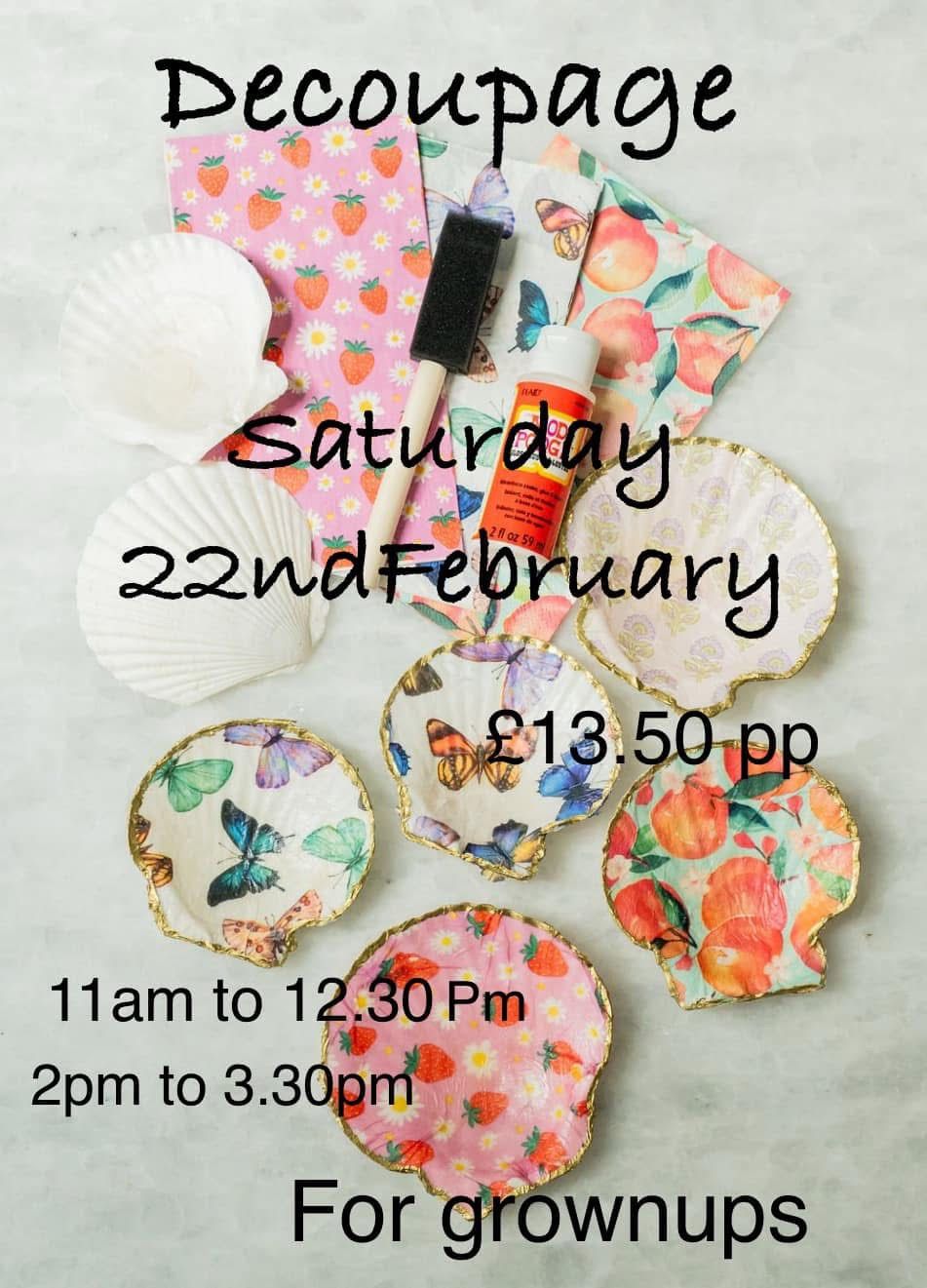 Decoupage adults workshop