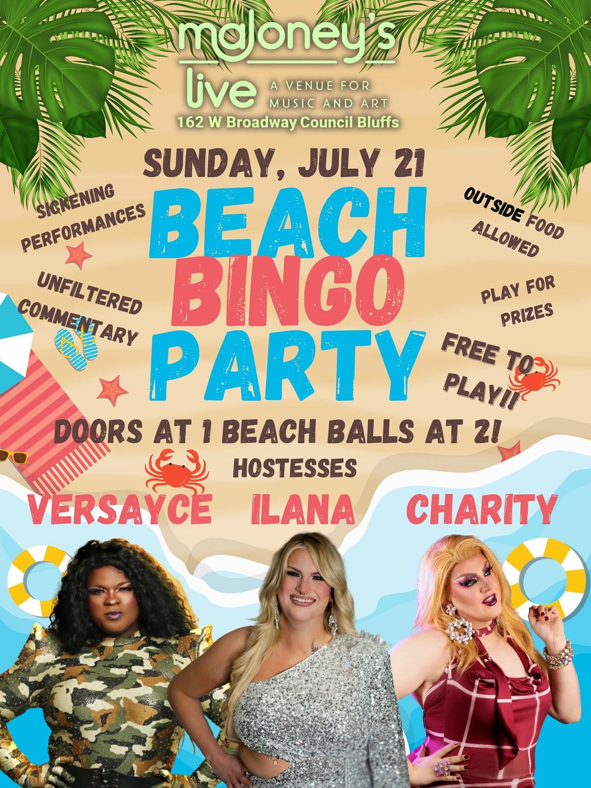 Drag Queen Bingo Beach Party! w\/ The Cases!