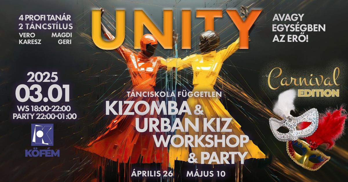 UNITY CARNIVAL - Kizomba & Urban Kiz workshop Sz\u00e9kesfeh\u00e9rv\u00e1r