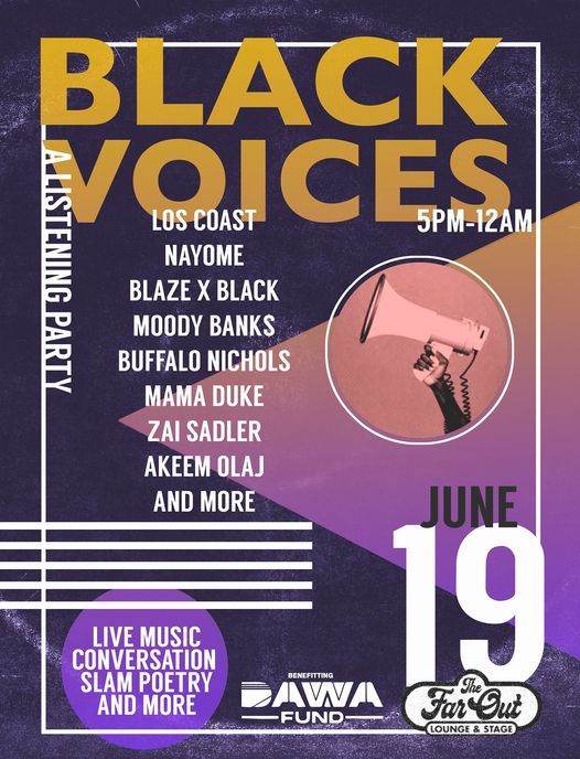 Black Voices: A Listening Party at The Far Out Lounge