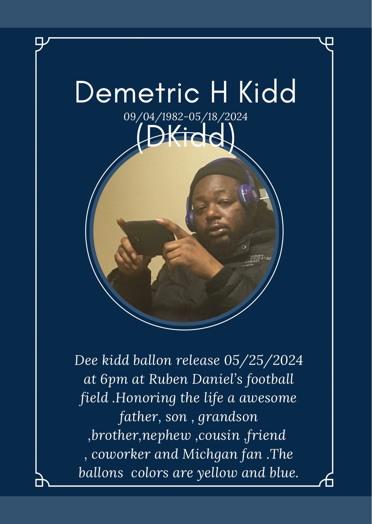 DKidd Ballon release 