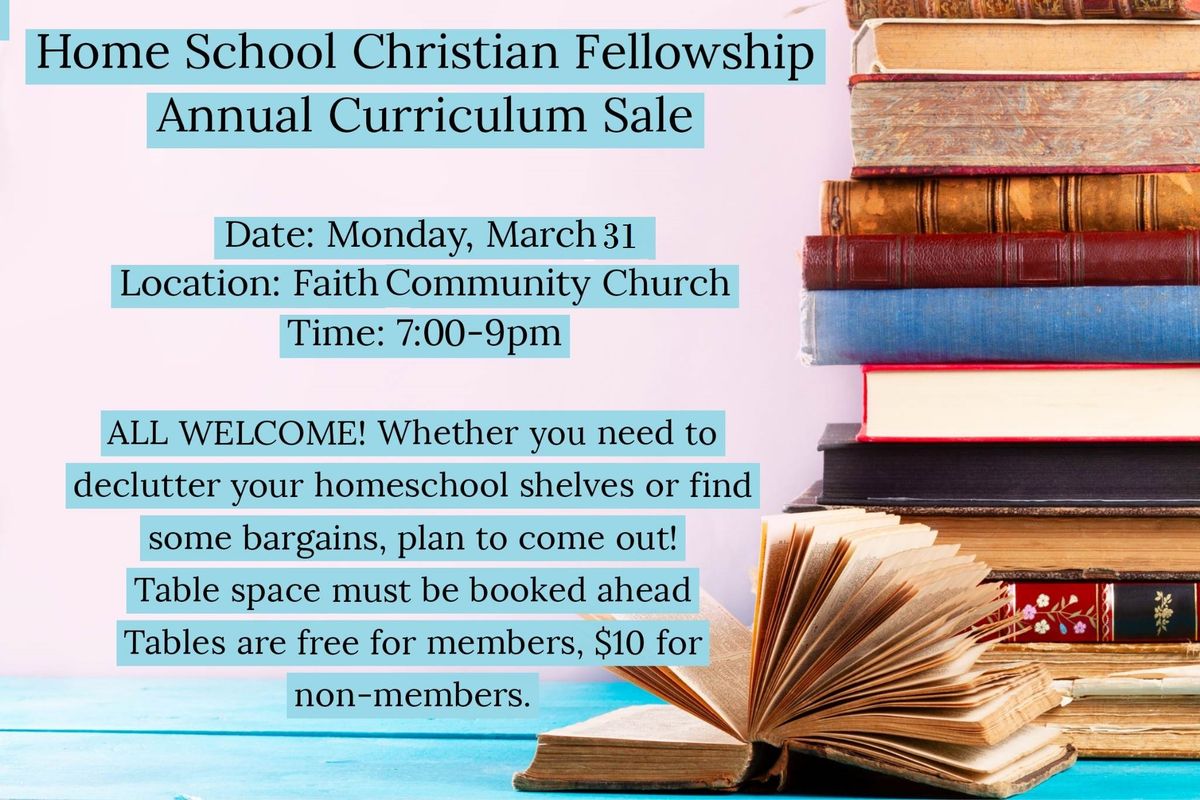 HSCF Annual Used Book and Curriculum Sale