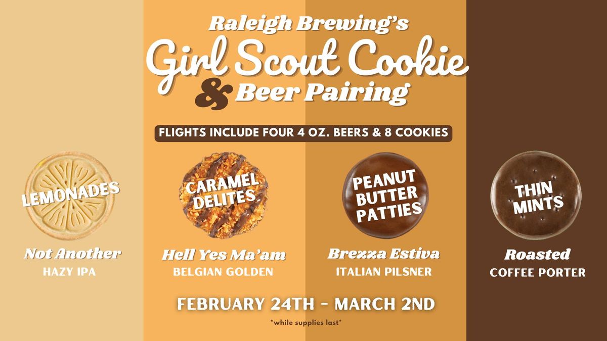 Raleigh Brewing's Beer and Girl Scout Cookie Pairing