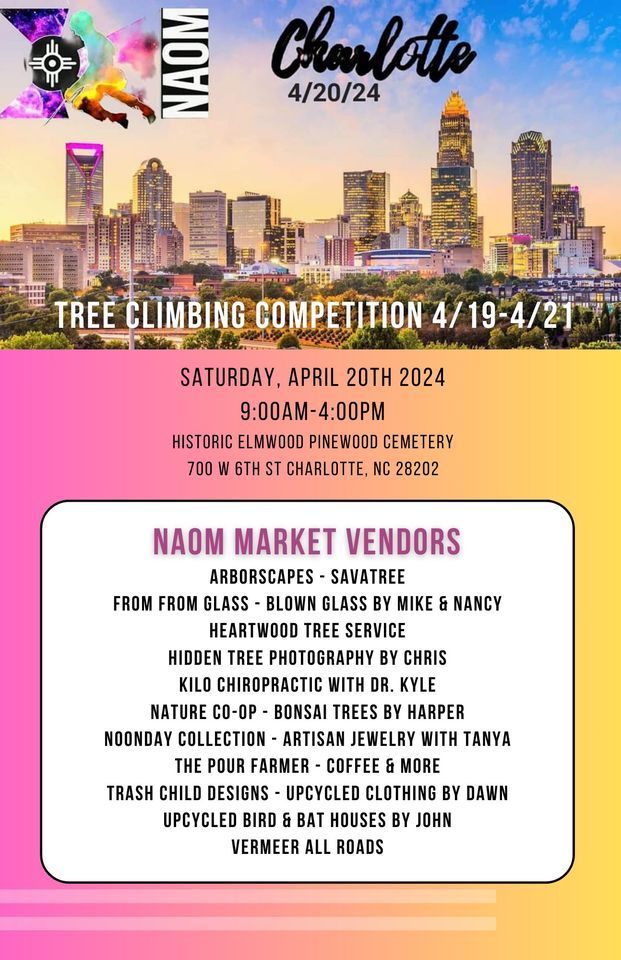 NAOM Tree Climbing Event -Pop-up Market\/Local Vendors
