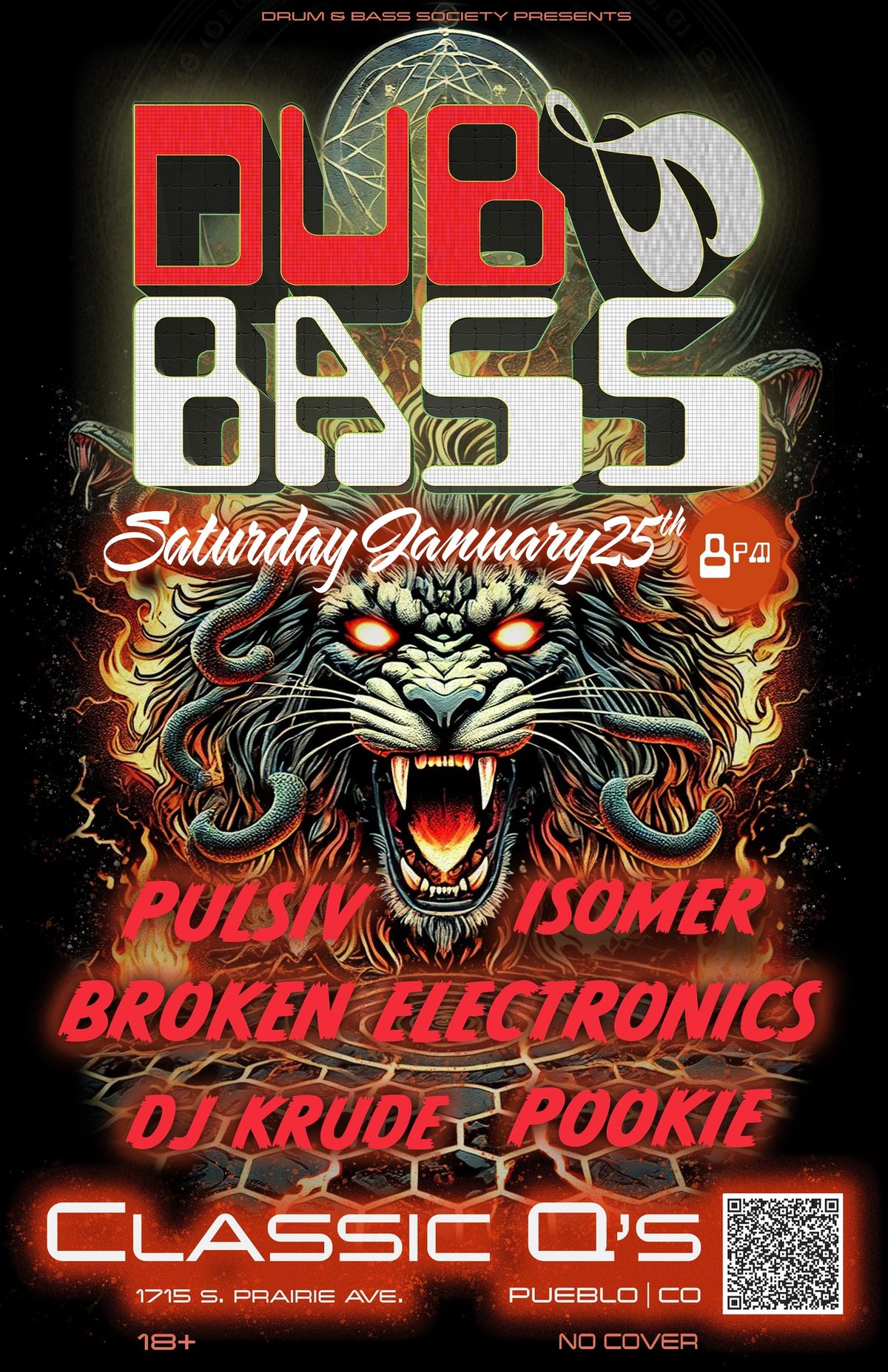 Drum & Bass Society presents DUB & BASS featuring Pulsiv & Isomer @ Classic Q\u2019s