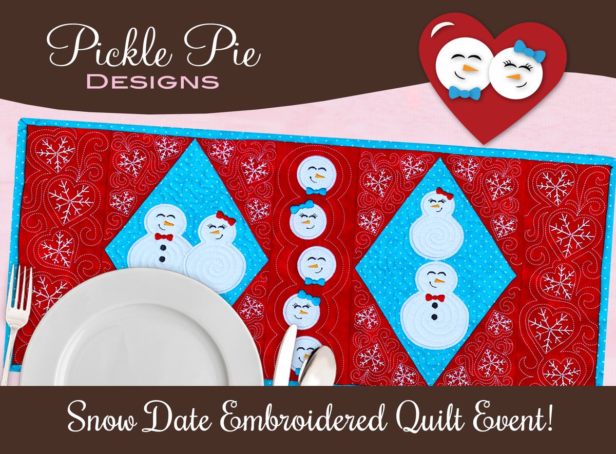 Snow Date table runner (in person or virtual)