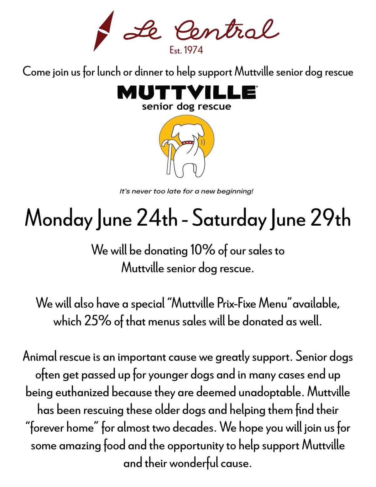 Fundraiser for Muttville Senior Dog Rescue