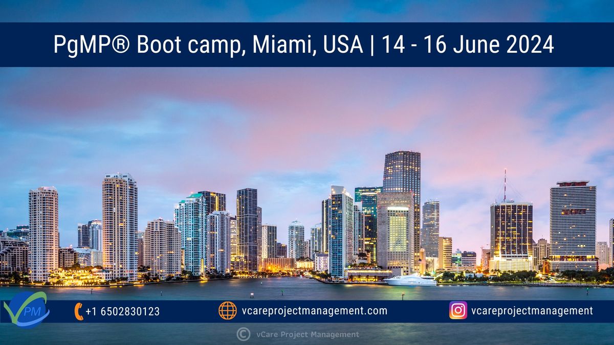 Best PMI PgMP Boot camp Miami USA - vCare Project Management