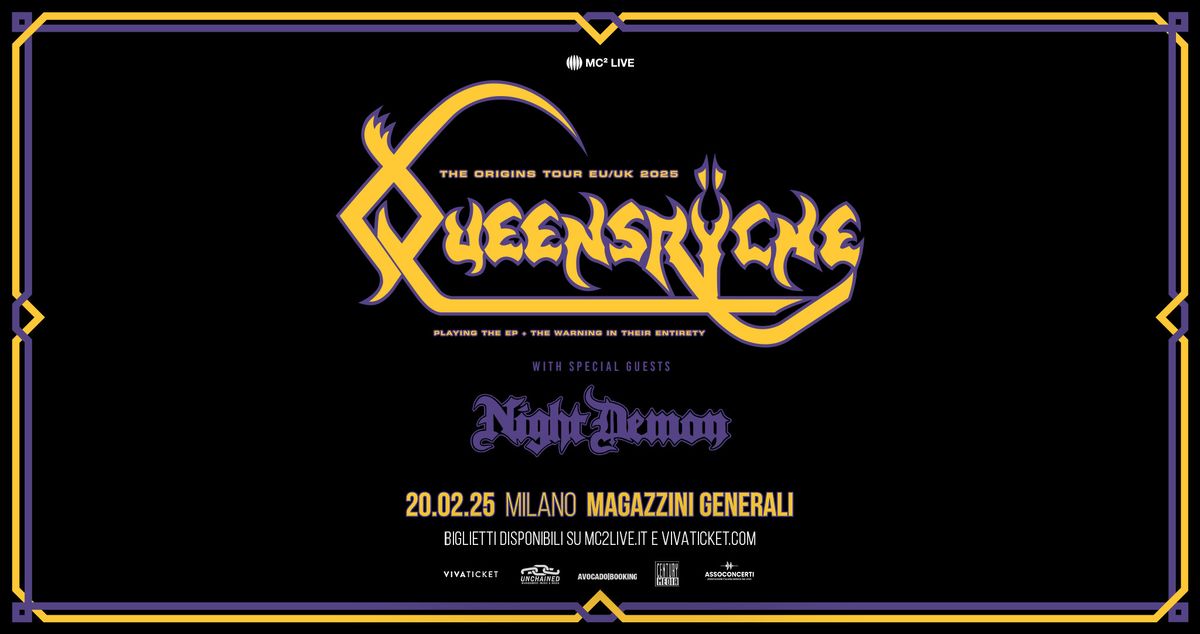 Queensr\u00ffche - The Origins Tour EU\/UK 2025 | Milano, Magazzini Generali