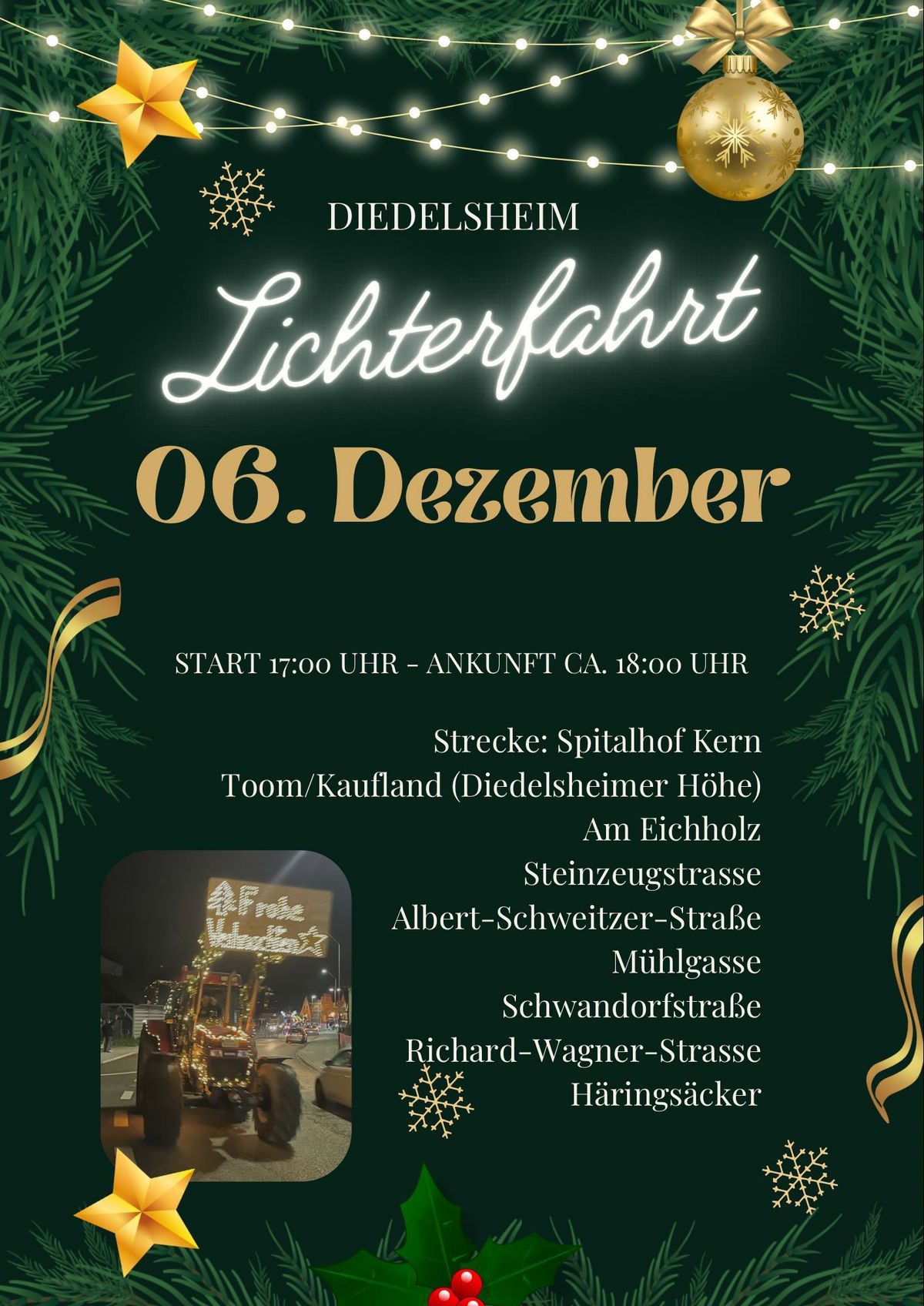 Lichterfahrt in Diedelsheim 