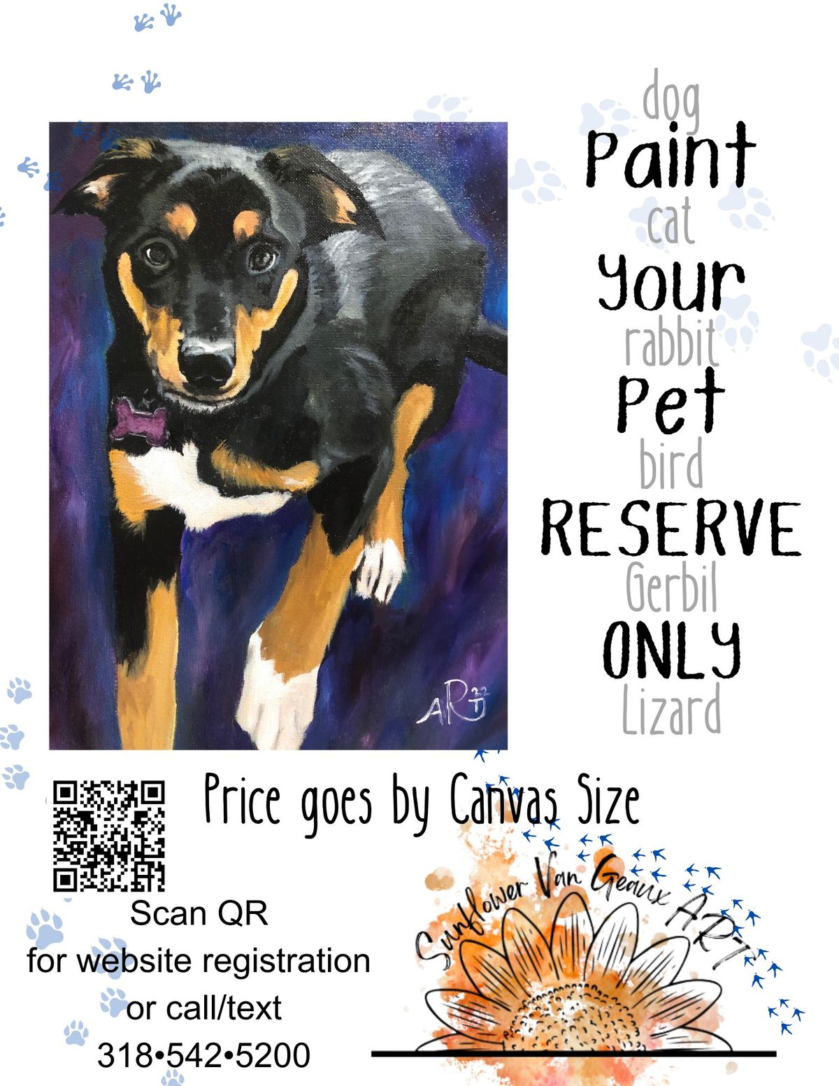 Paint Your Pet (Reserve Only!!)