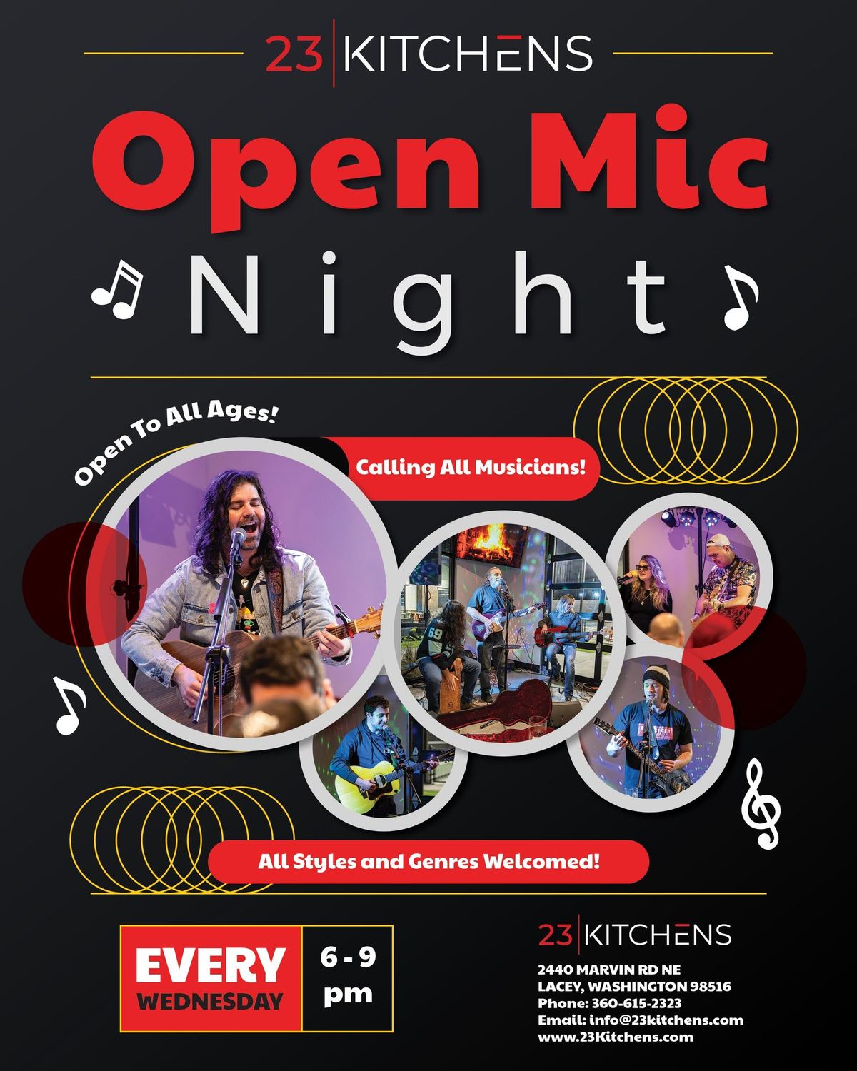 Open Mic Night @ 23|Kitchens