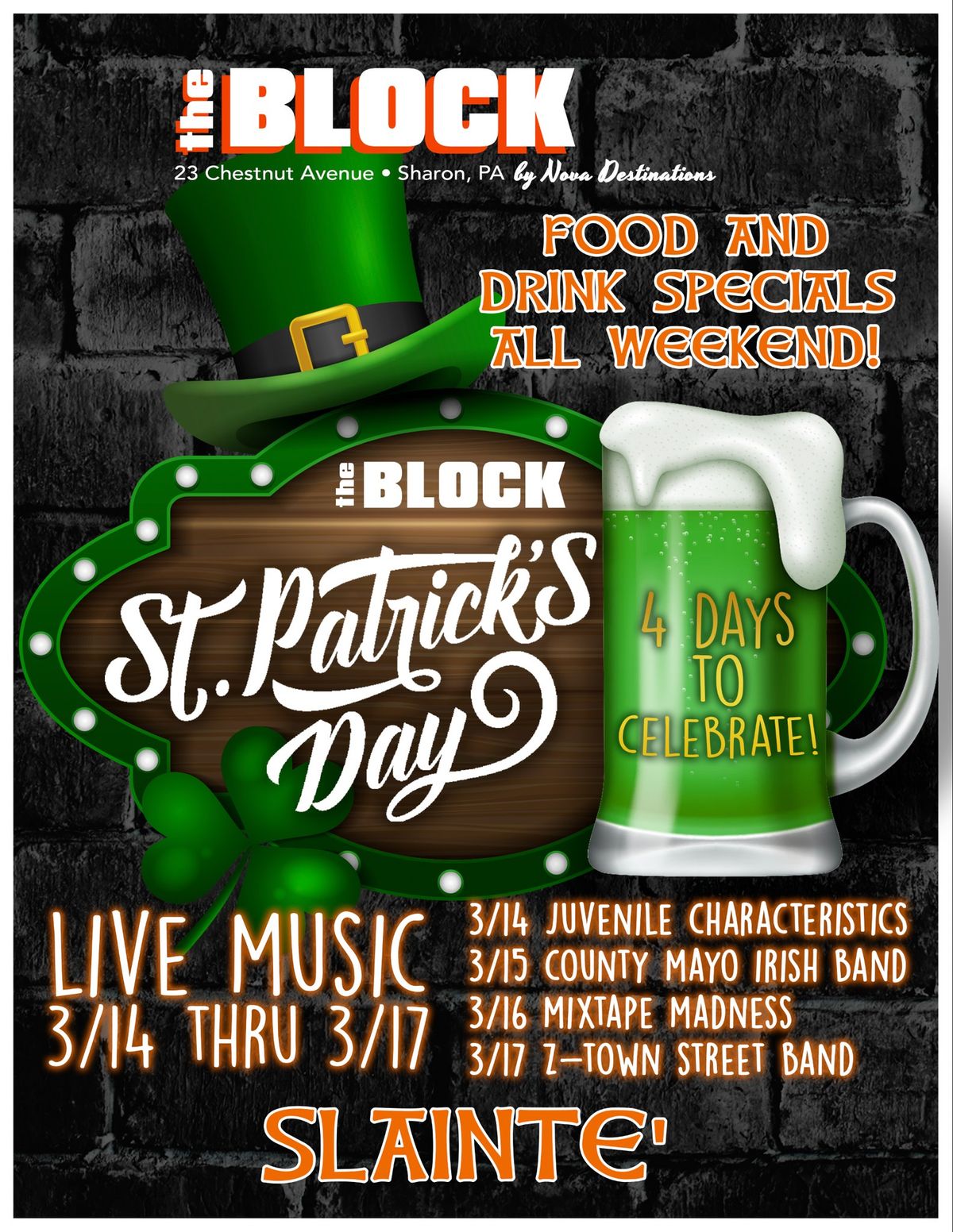 St. Patrick's Day Celebration @ the BLOCK