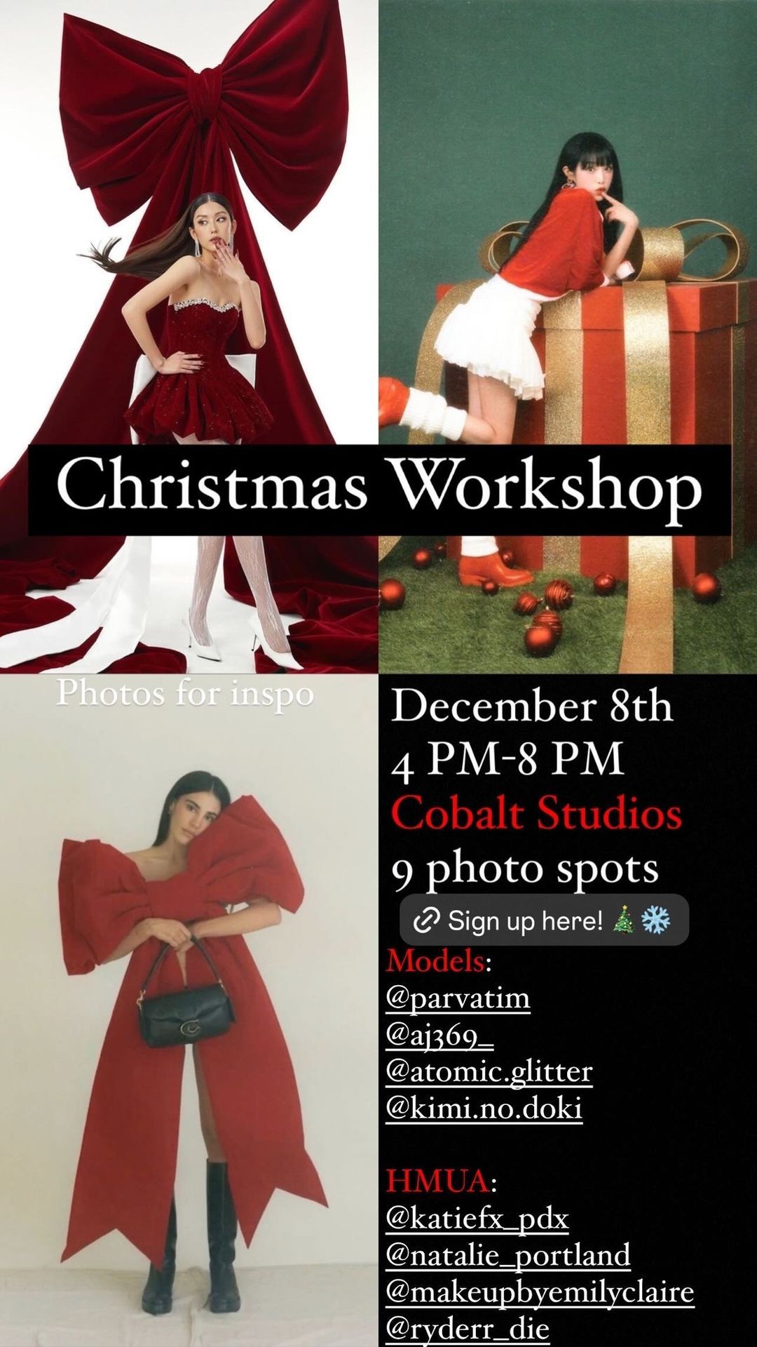 Christmas Photographer Workshop