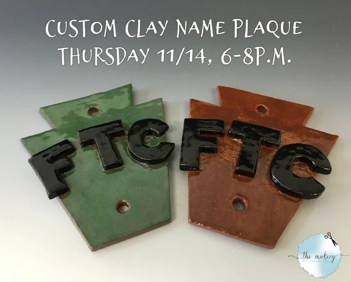 Custom Clay Name Plaque