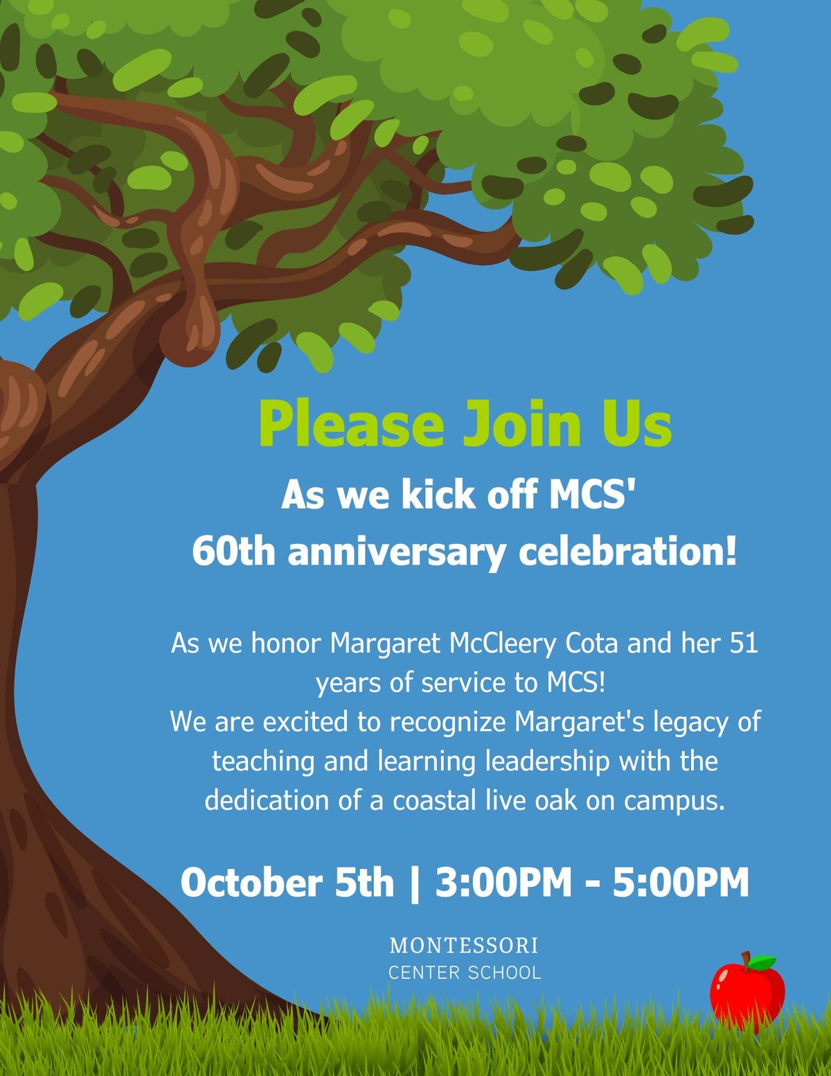 MCS Tree Dedication to Longtime Educator Margaret McCleery Cota