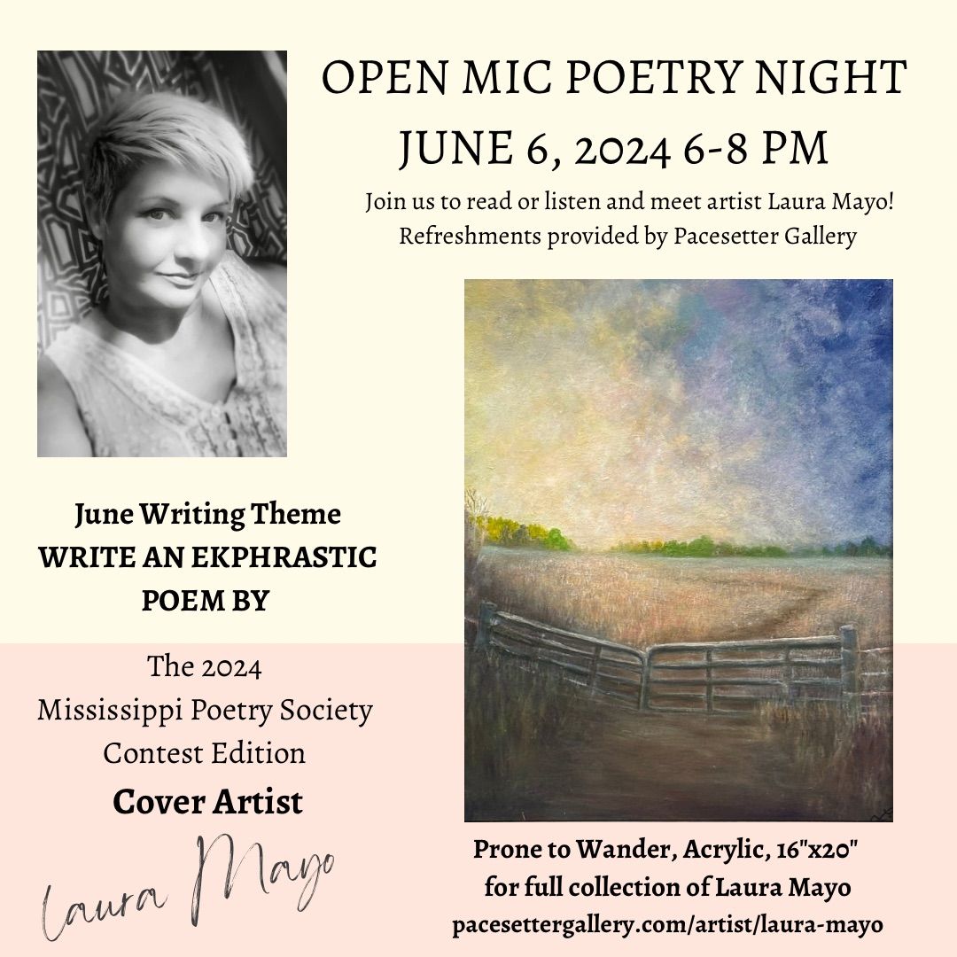 Open Mic Poetry Celebrating Cover Artist Laura Mayo