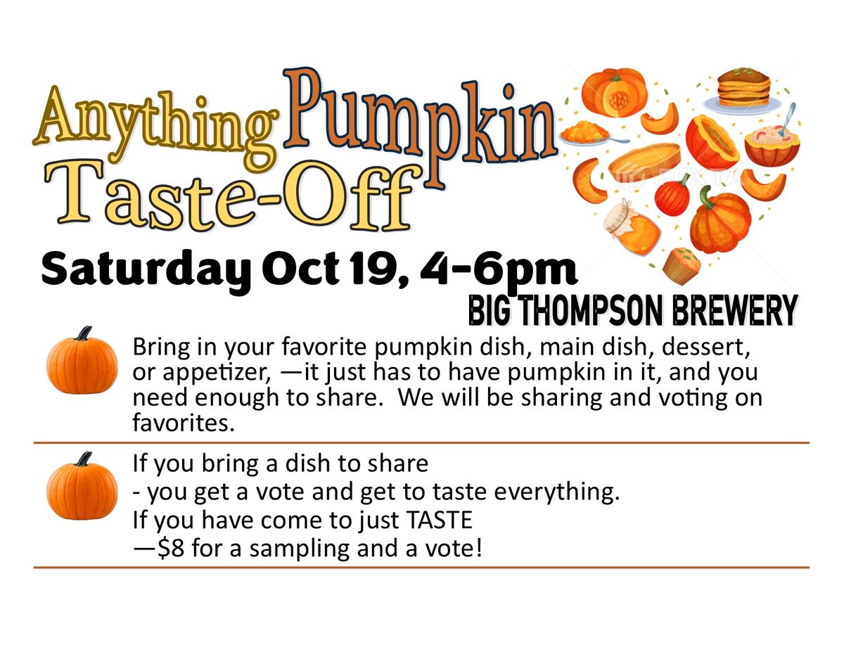 Anything PUMPKIN Taste-Off, Big Thompson Brewery