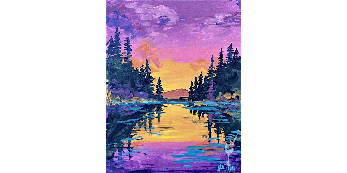 Purple Sunset Glow - Paint and Sip in San Antonio | Classpop!\u2122