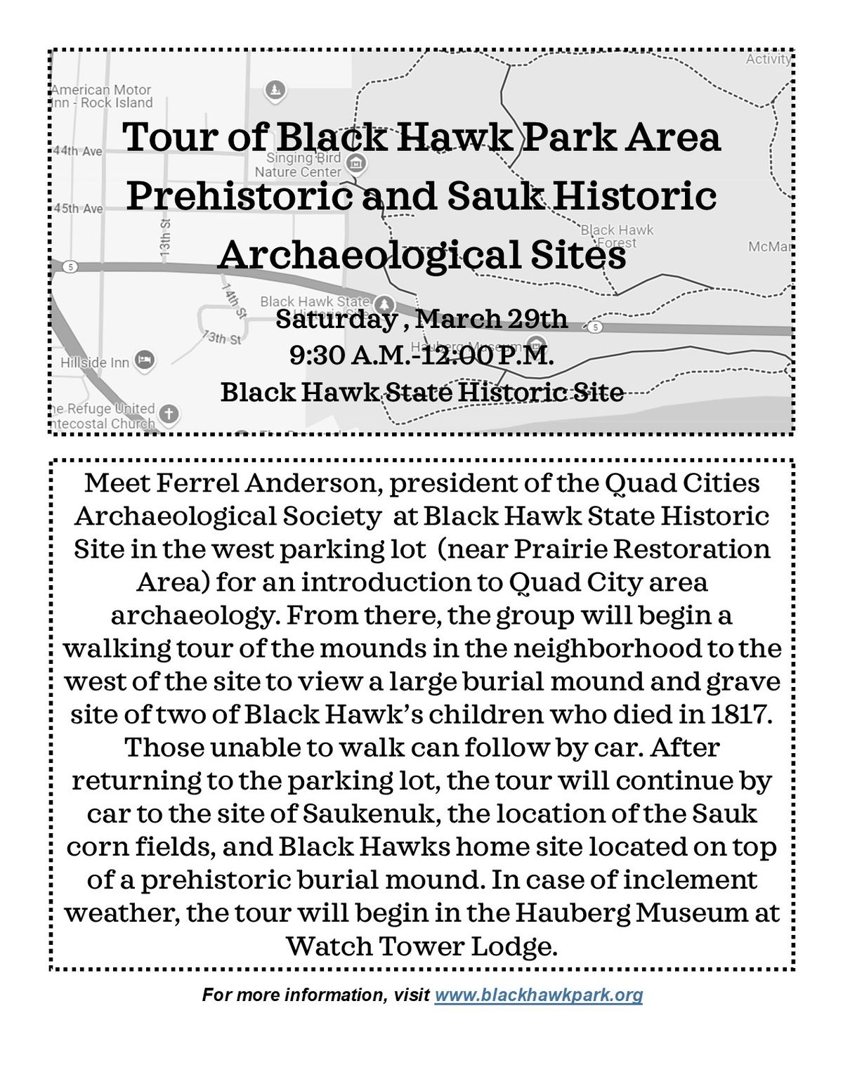 Black Hawk Park Area Archeology Tour