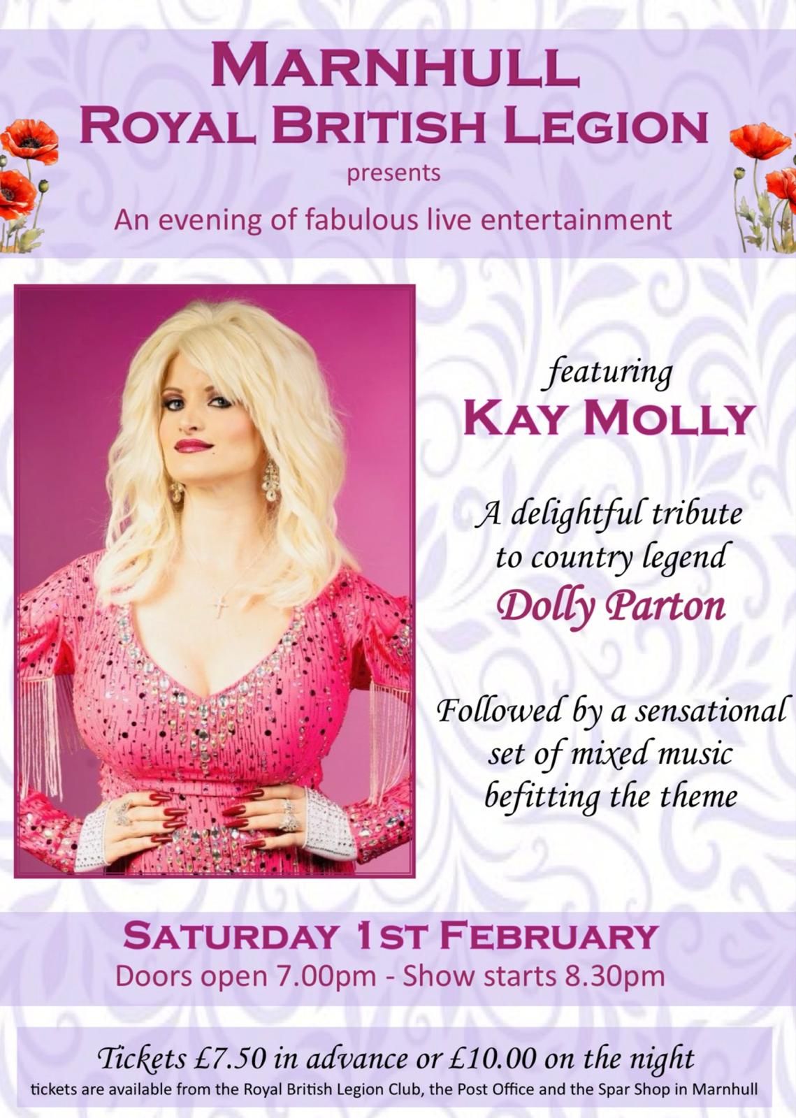 A delightful tribute to country legend Dolly Parton featuring Kay Molly