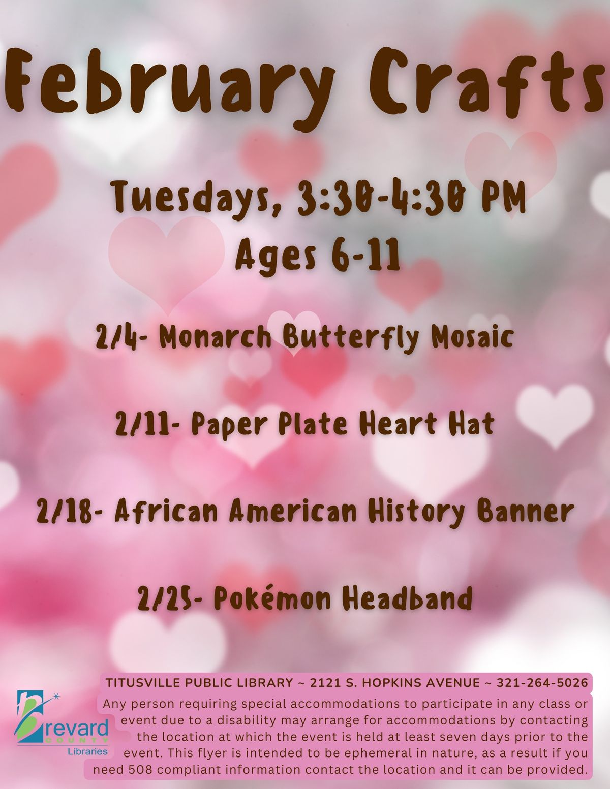 Youth Craft Time at Titusville Public Library