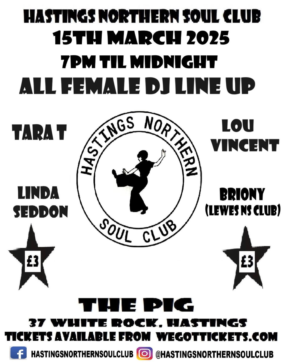 Hastings Northern Soul Club night - 15th March 2025