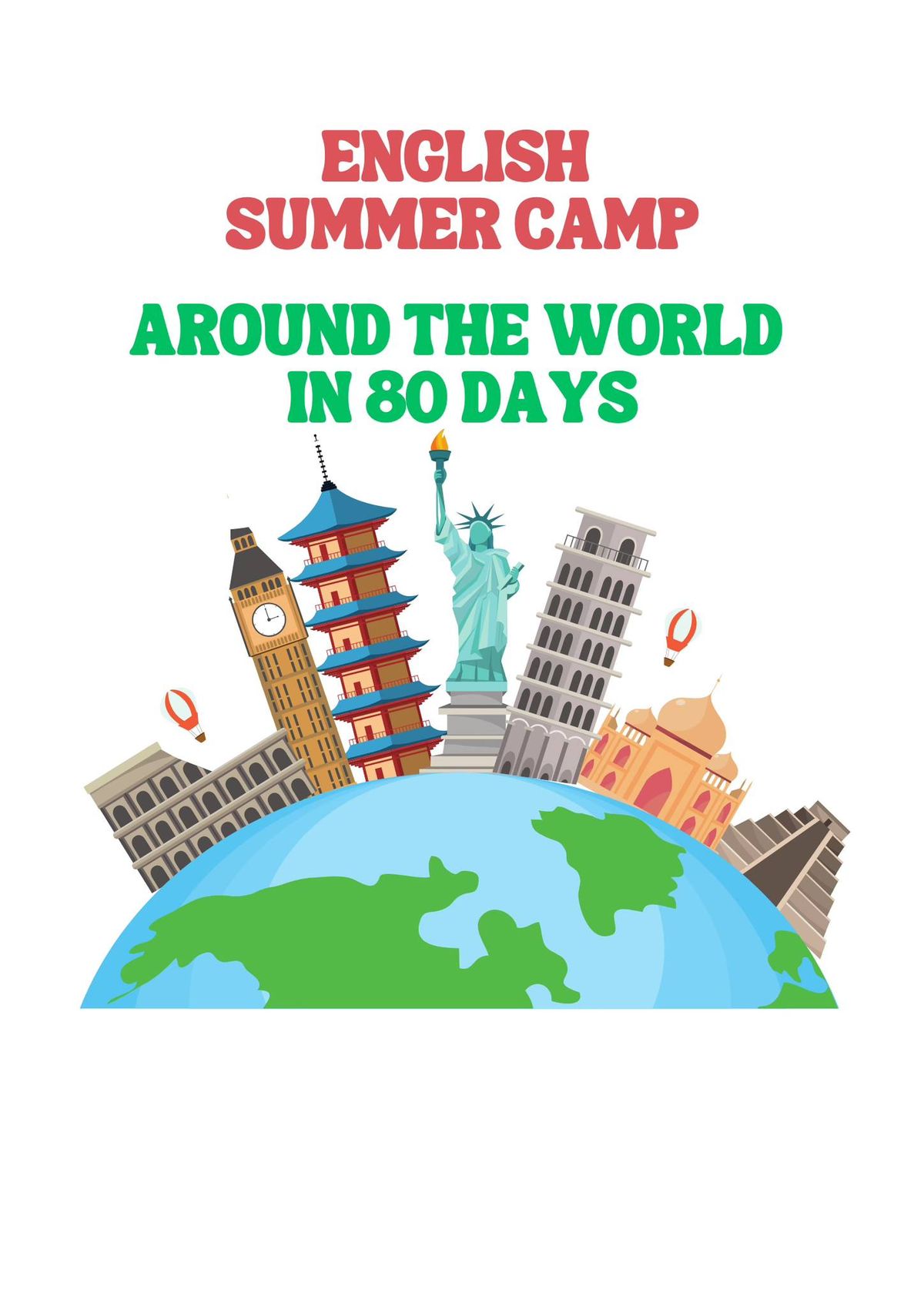 English summer camp Around the World in 80 Days
