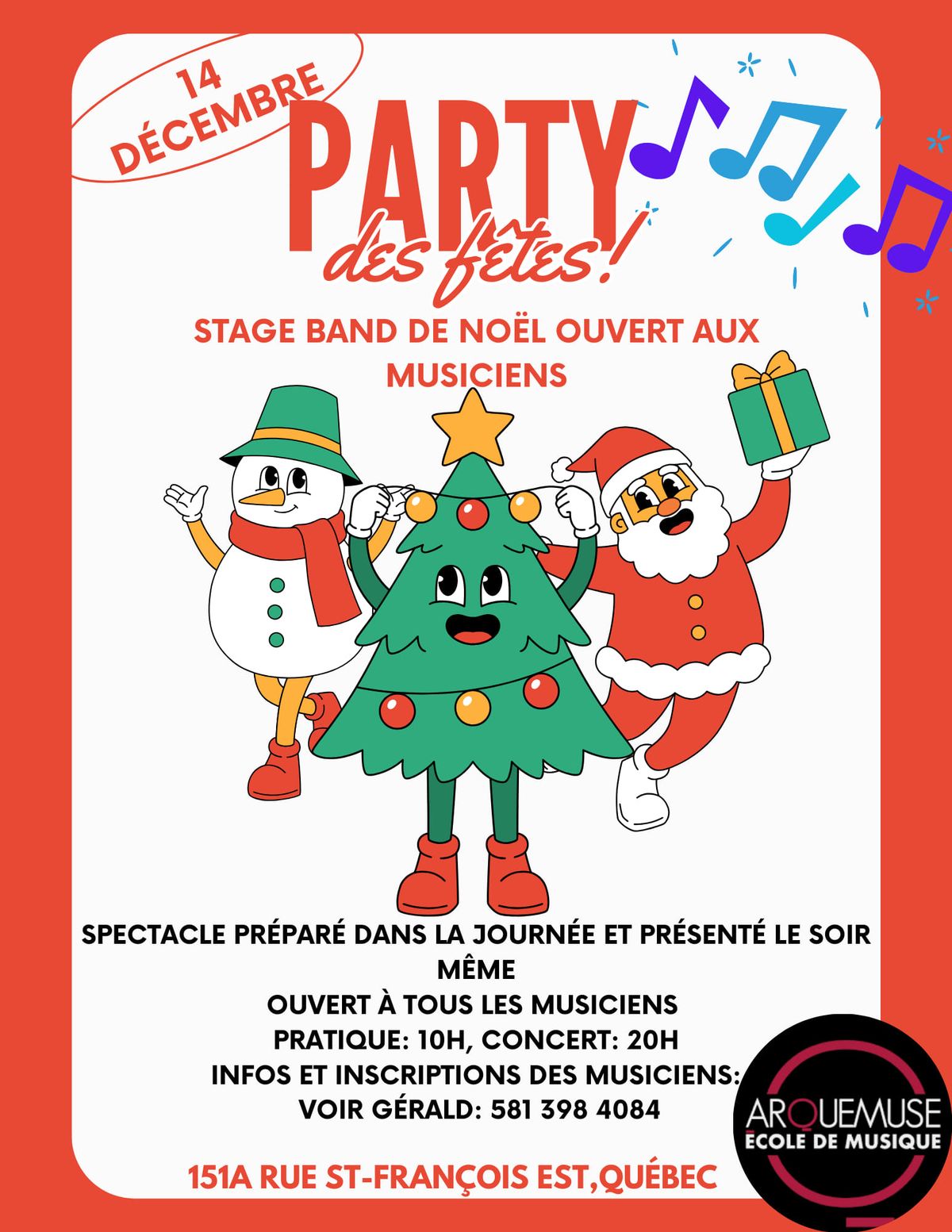 Concert de No\u00ebl - Stage Band - Ouvert