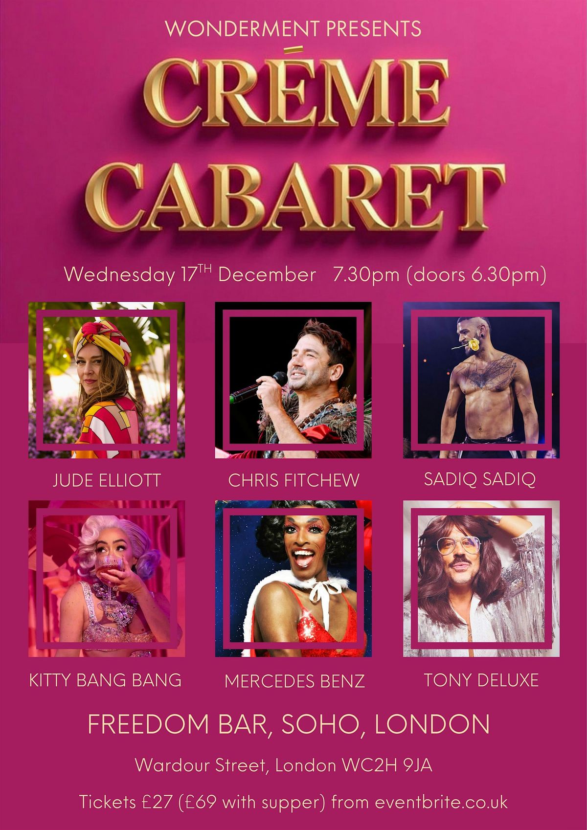 Creme Cabaret - With Dinner
