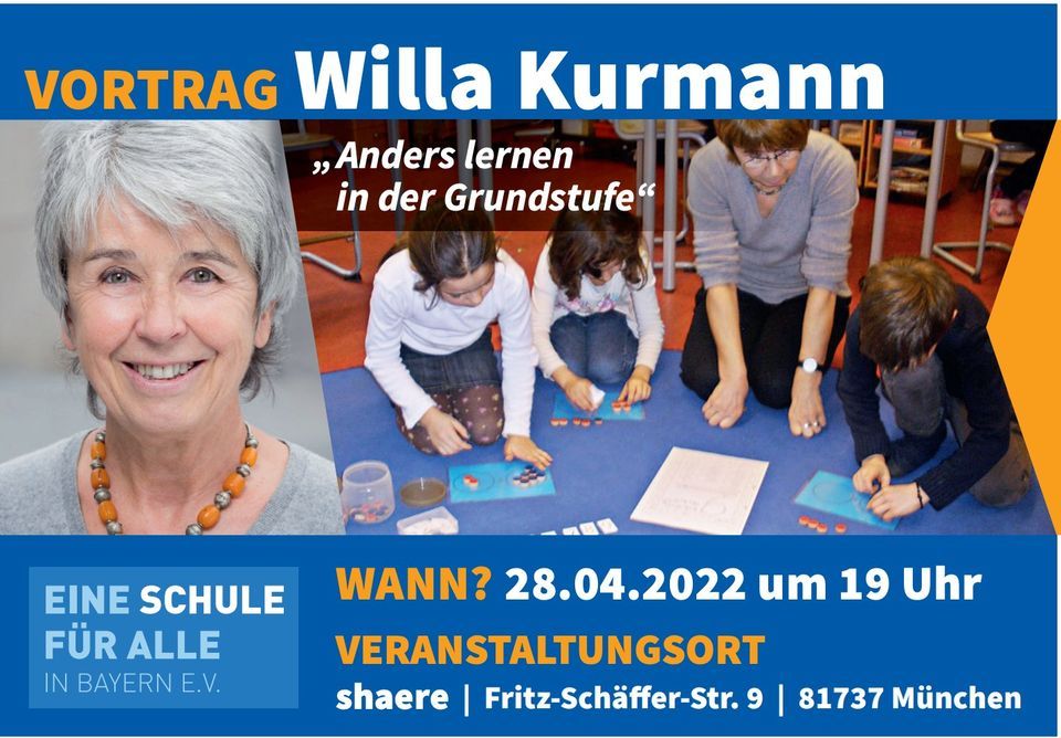 Vortrag von Willa Kurmann: Anders Lernen in der Grundschule