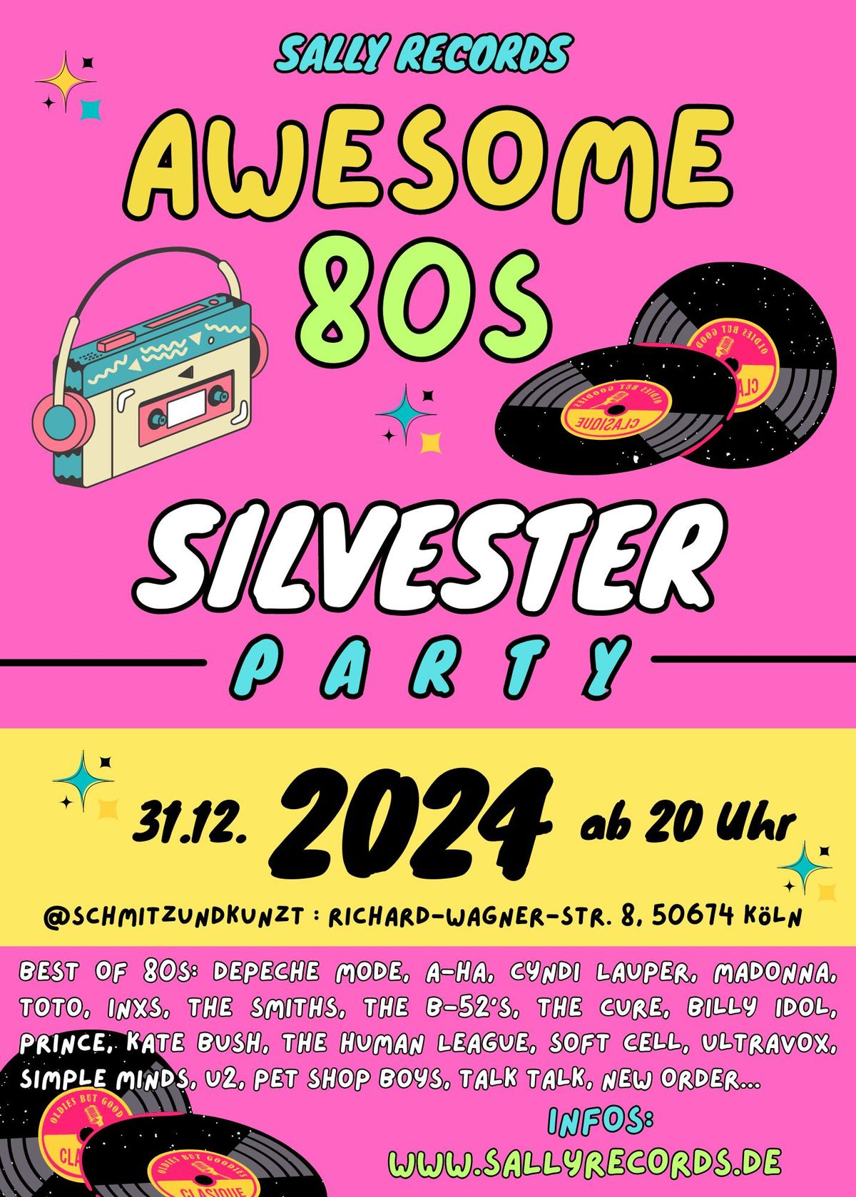 Sally Records Awesome 80s Silvester Party 