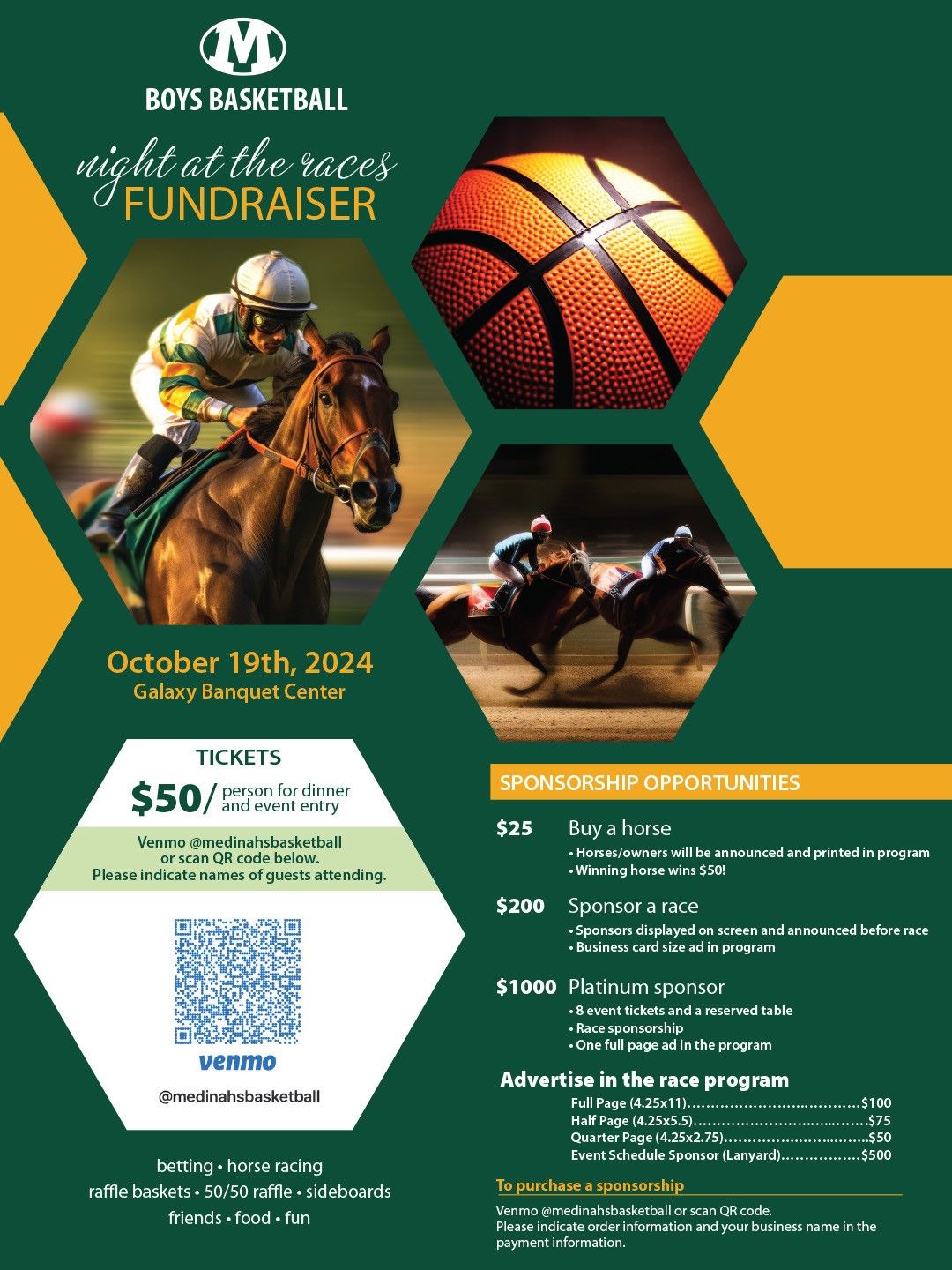 Medina Boys Hoops Night at the Races