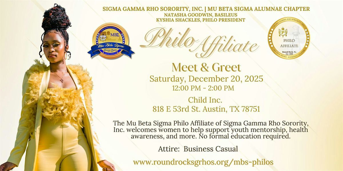 Mu Beta Sigma Philo Affiliate  Meet & Greet