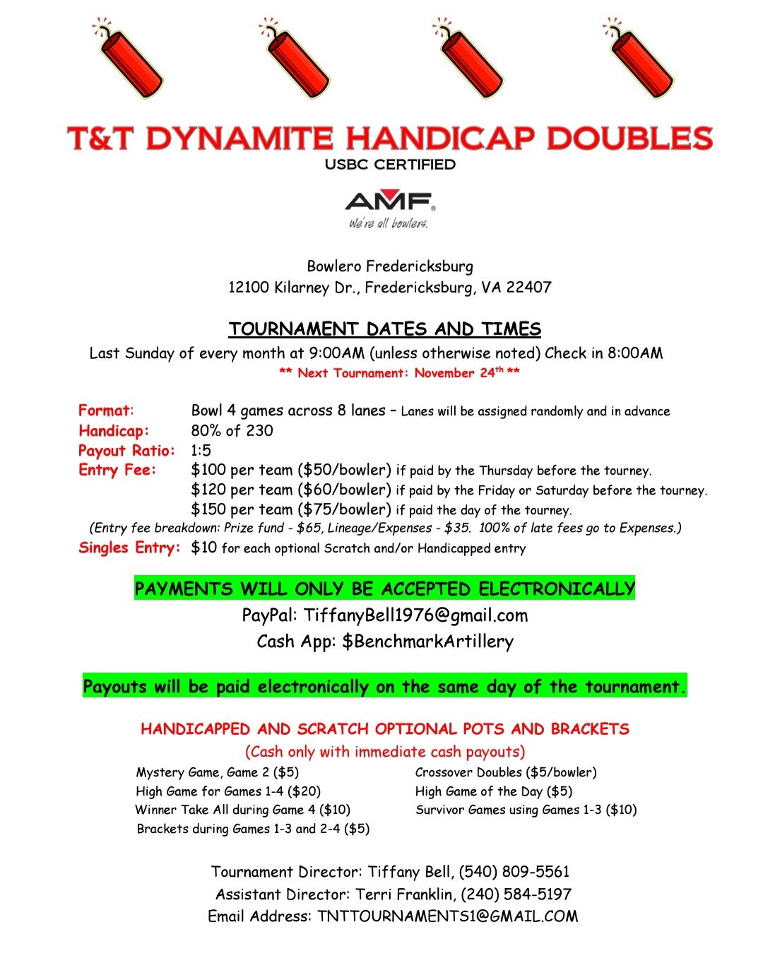 T&T Dynamite Handicap Doubles Tournament