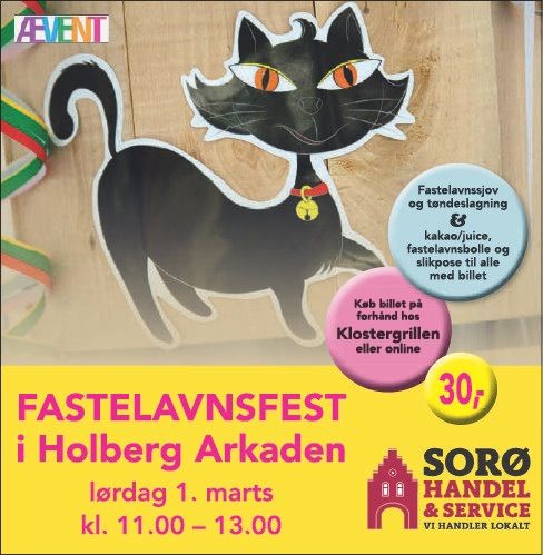 Fastelavnsfest i Holberg Arkaden \ud83d\udc08\u200d\u2b1b