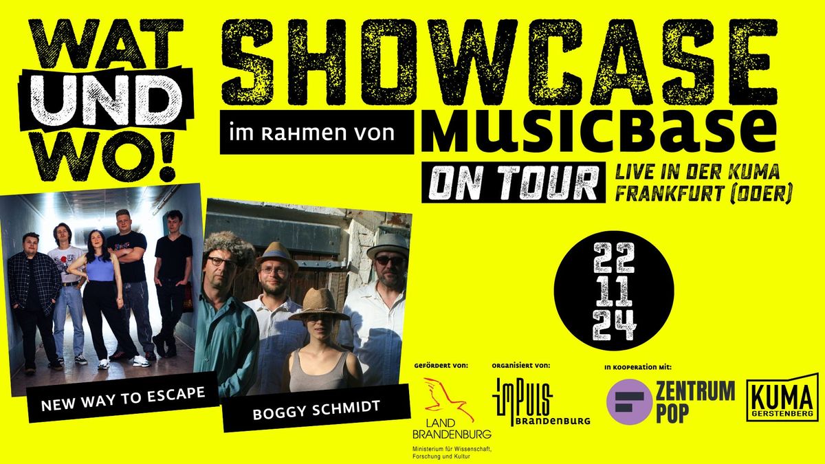 Wat und Wo!-Showcase mit NEW WAY TO ESCAPE und BOGGY SCHMIDT