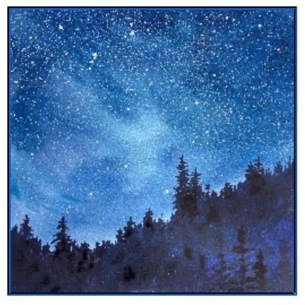 Starry Skies Beginning Watercolor Class 