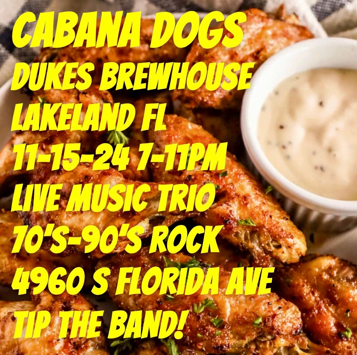 Cabana Dogs Return to Dukes Brewhouse of Lakeland!