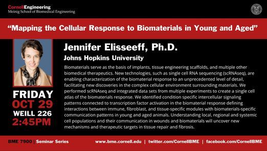 Seminar 7900 with Jennifer Elisseeff, Ph.D. of Johns Hopkins University