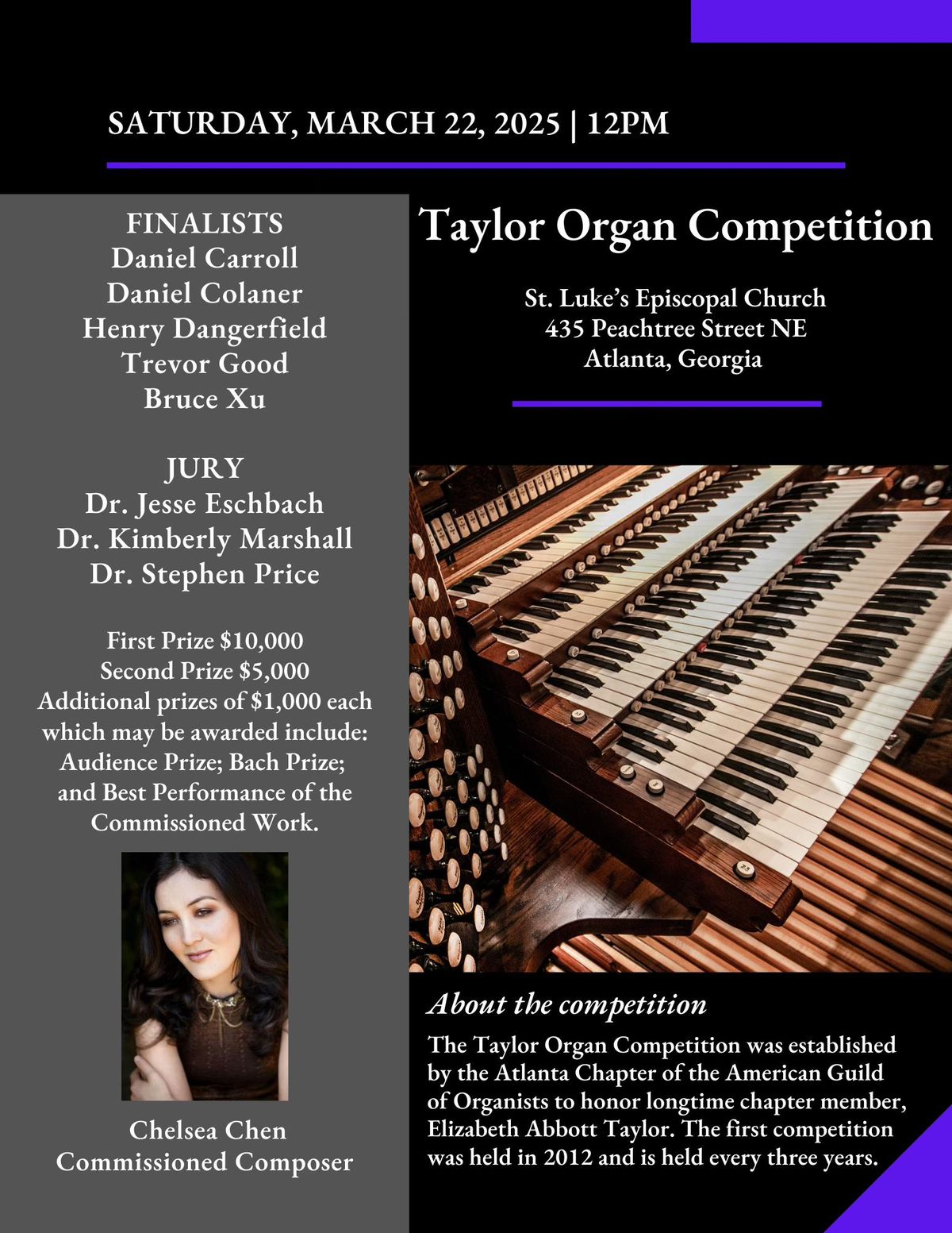 2025 Taylor Organ Competition