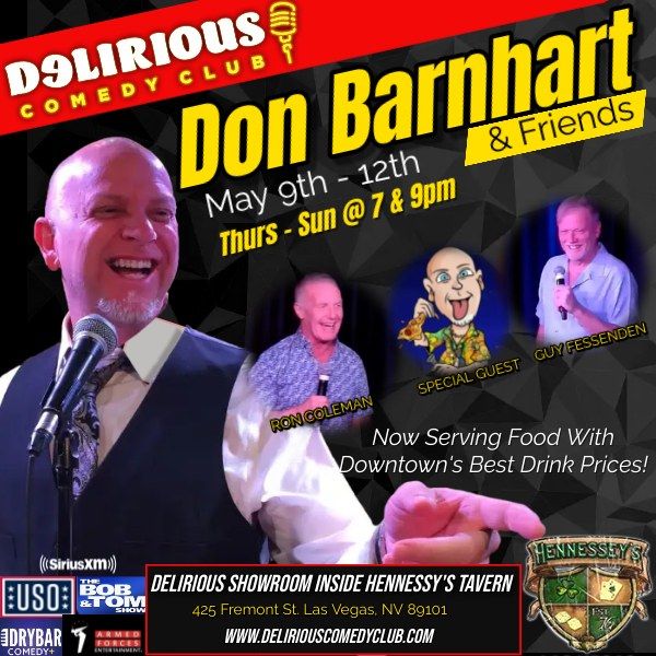 Delirious Comedy Club Present Don Barnhart, Ron Coleman, Special Guest & Guy Fessenden