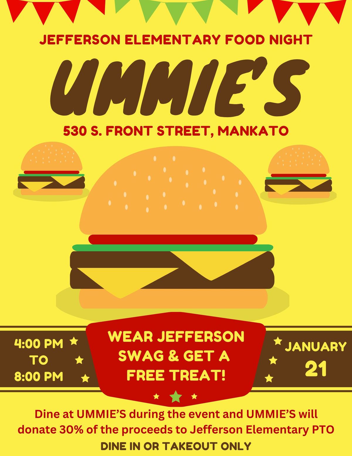 Jefferson Elementary Night at Ummies