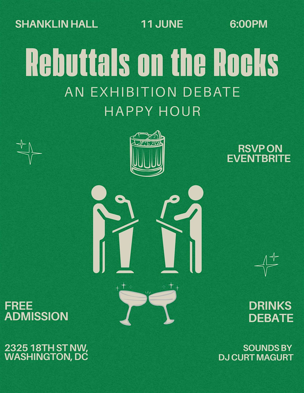 Rebuttals on the Rocks: An Exhibition Debate Happy Hour