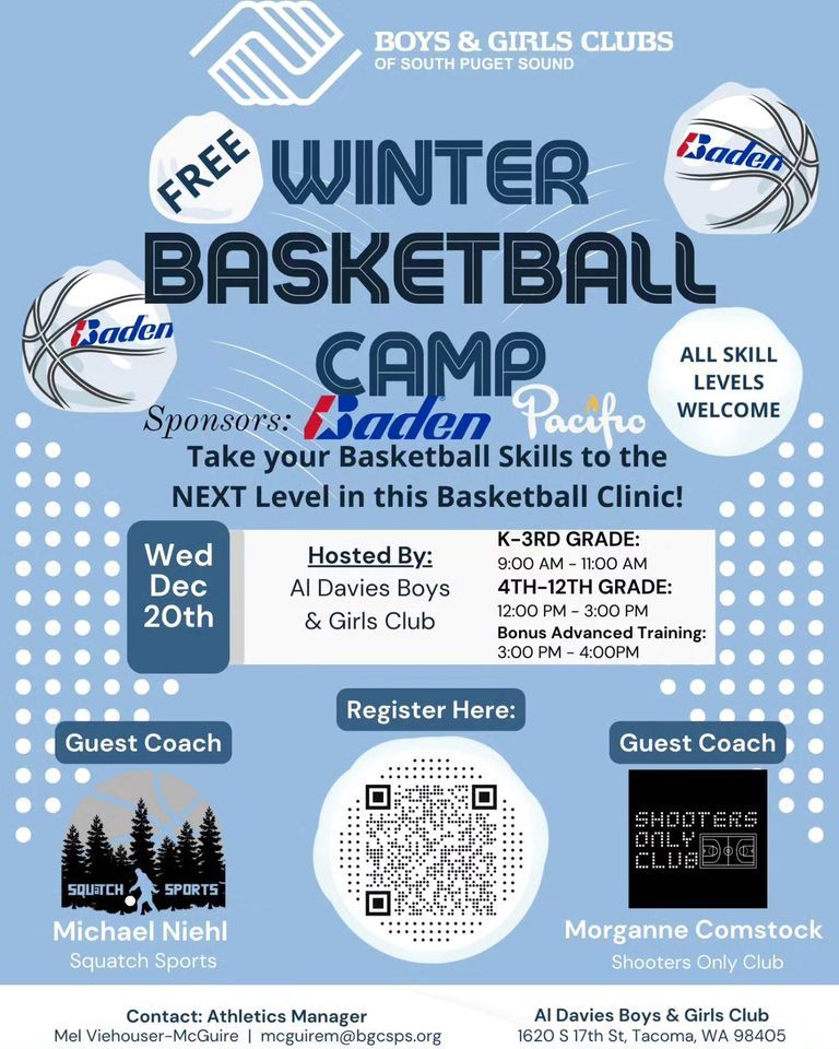 winter basketball camp, Al Davies Branch Boys & Girls Clubs of South Puget Sound, 20