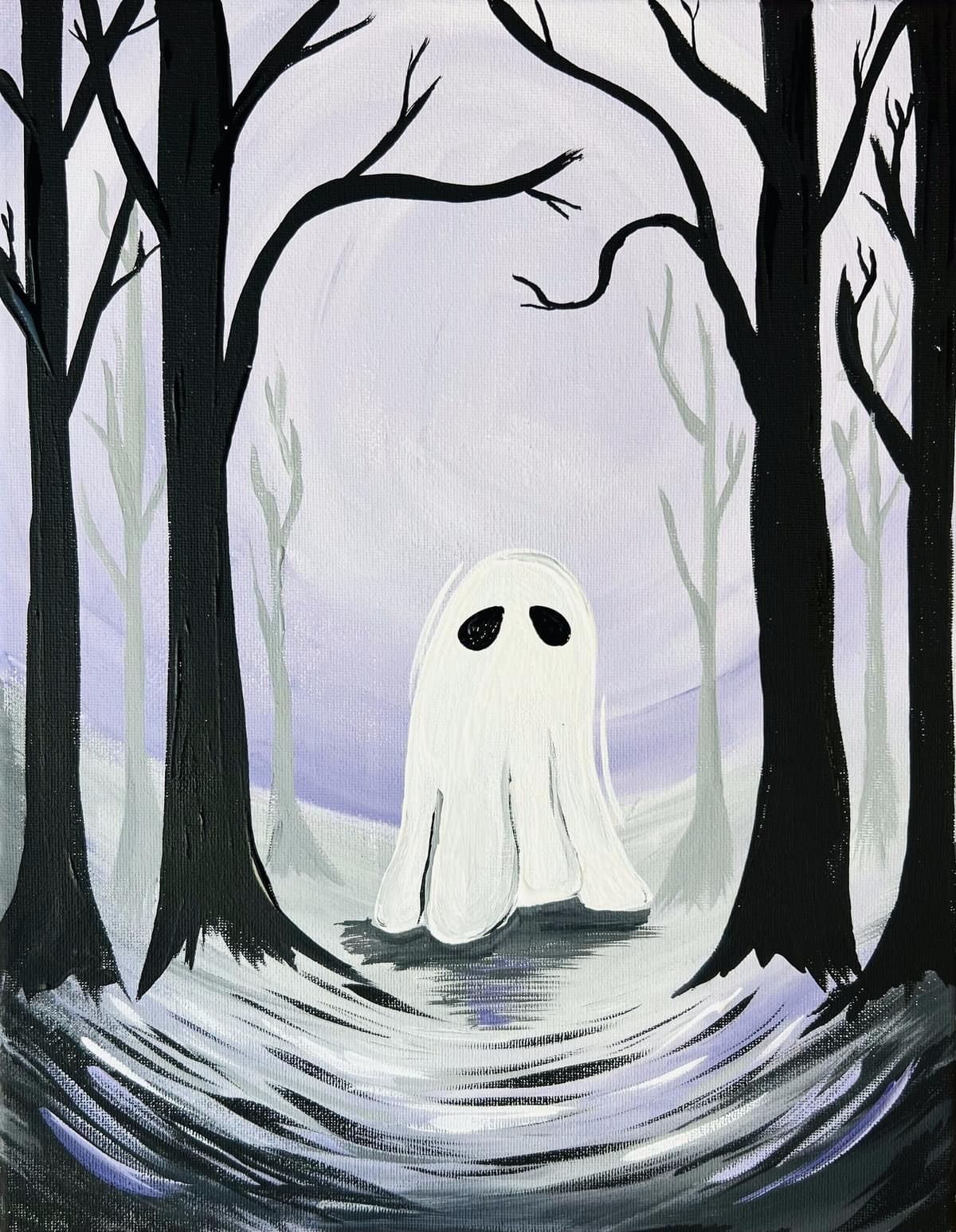 A Spooky Ghost Walk Paint Night