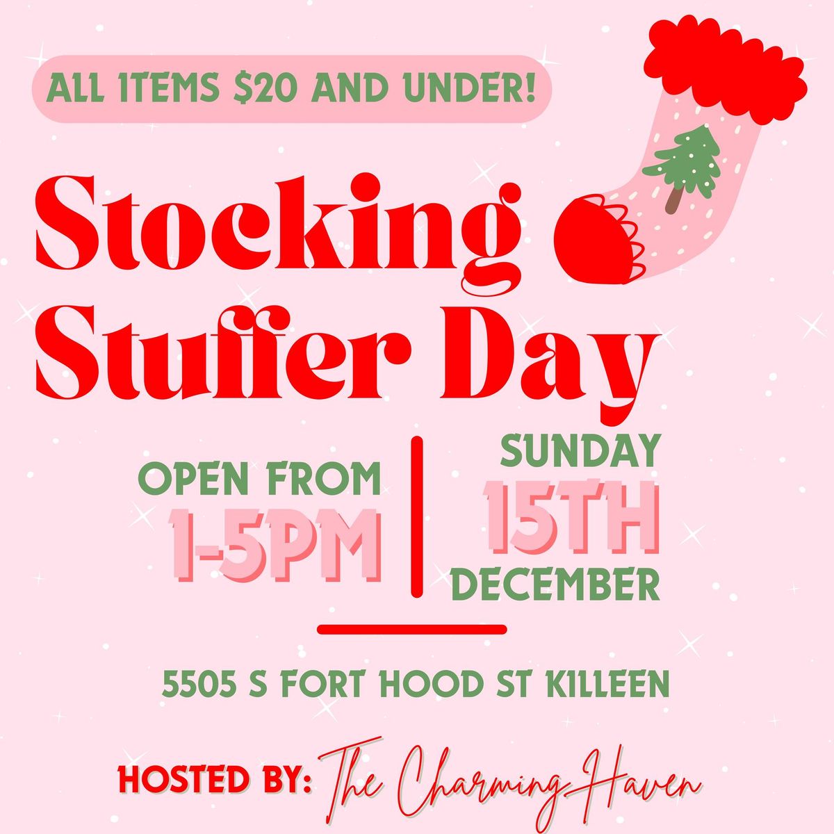 Stocking Stuffer Day all items $20 & under! 